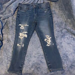 AE Distressed with patches behind holes